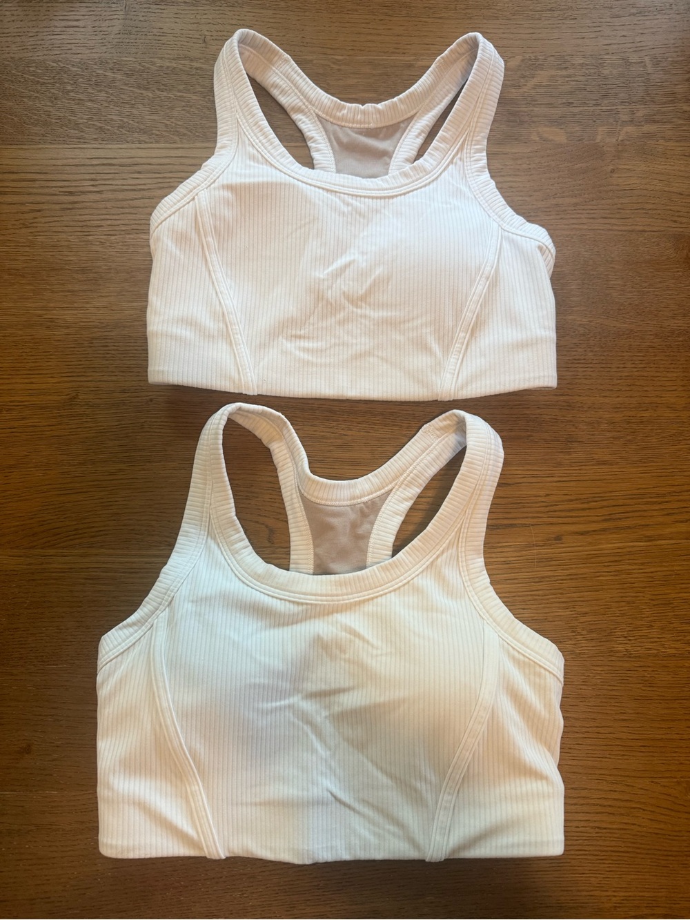 2 Lululemon Ribbed Nulu High-Neck Yoga Bras *Light Support, B/C Cup White Size 6